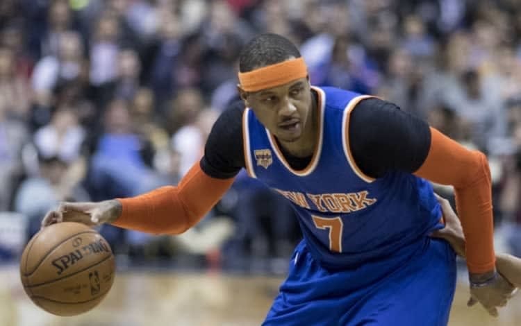 Carmelo Anthony Playing For The New York Knicks