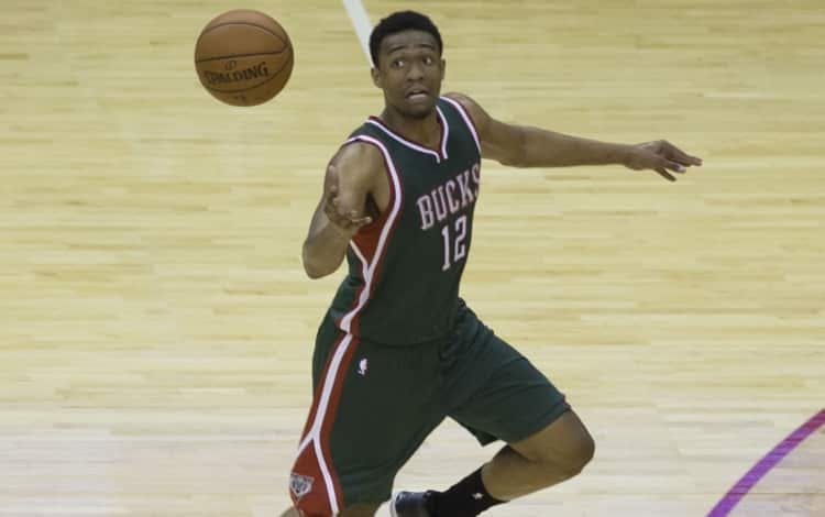 Jabari Parker playing for the Milwaukee Bucks