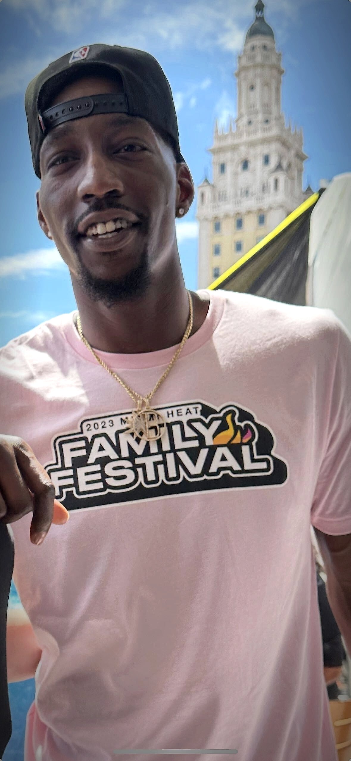 Bam Adebayo at the Miami Heat Family Festival in March 2023