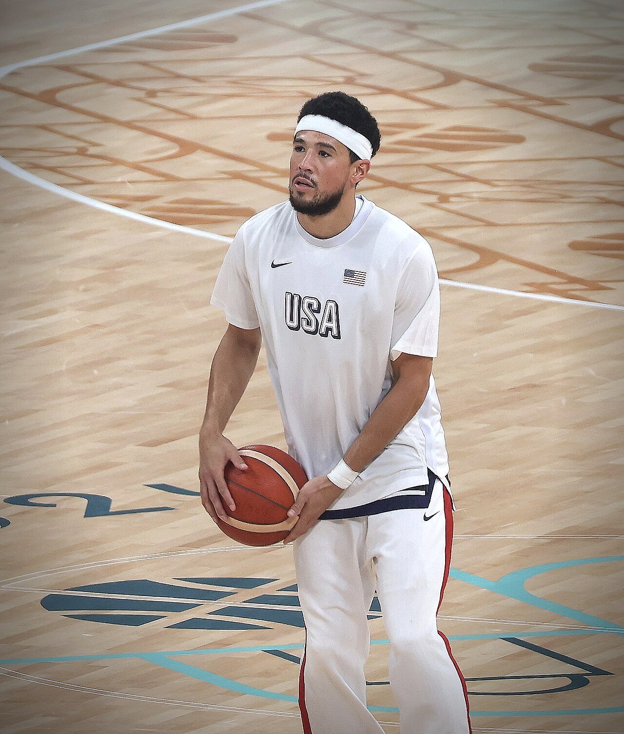 Devin Booker representing Team USA at the 2024 Paris Olympic Games