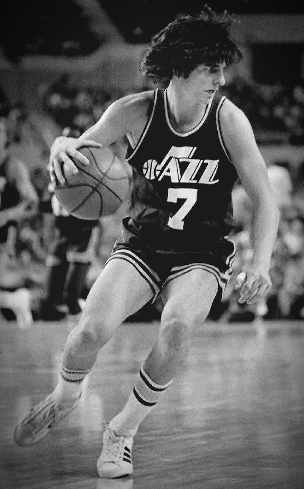 Pete Maravich in 1977 with the New Orleans Jazz