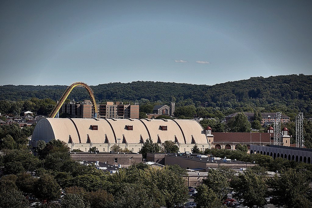 Exterior view of Hersheypark Arena in Hershey, Pennsylvania