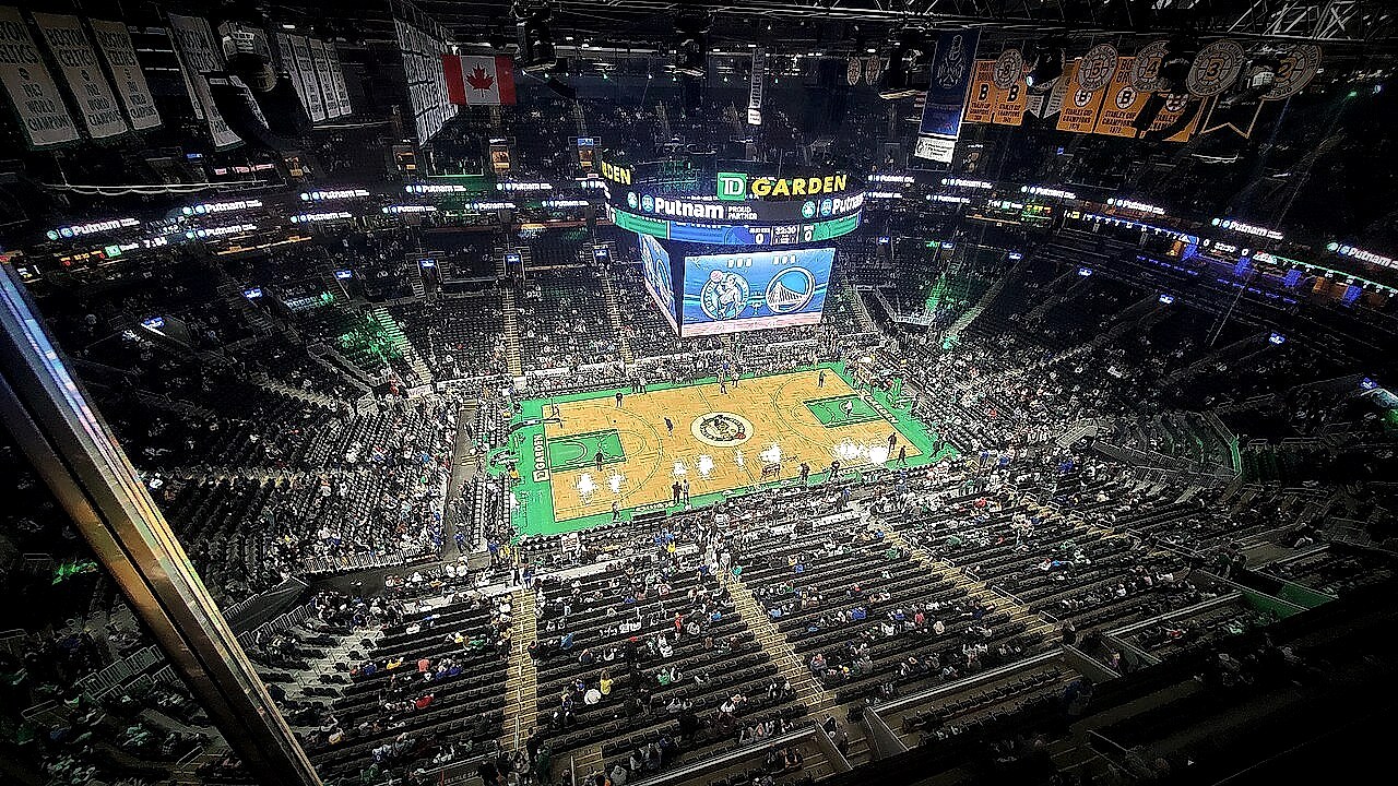 TD Garden in Boston during a Celtics home game